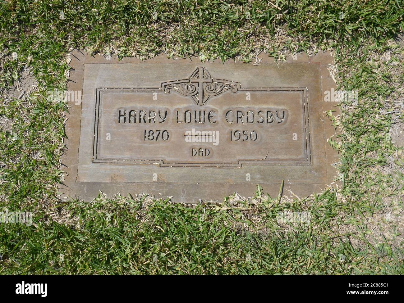 Culver City, California, USA 21st July 2020 A general view of atmosphere of Harry Louie Crosby's Grave in Grotto Section at Holy Cross Cemetery on July 21, 2020 in Culver City, California, USA. Photo by Barry King/Alamy Stock Photo Stock Photo