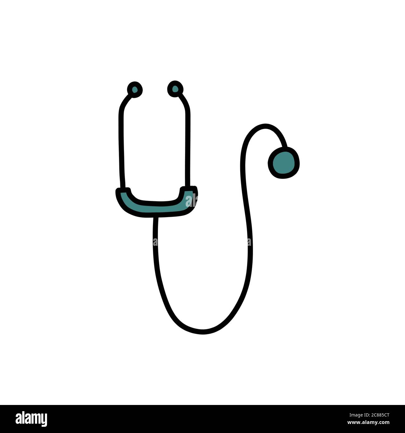 stethoscope doodle icon, vector illustration Stock Vector Image & Art ...