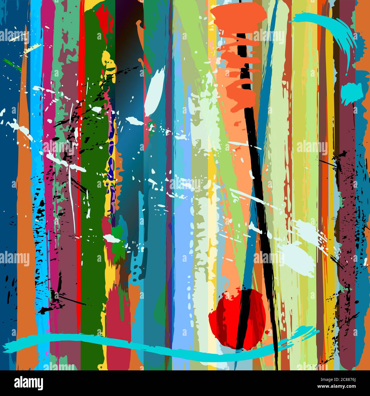 abstract background, with paint strokes and splashes Stock Vector