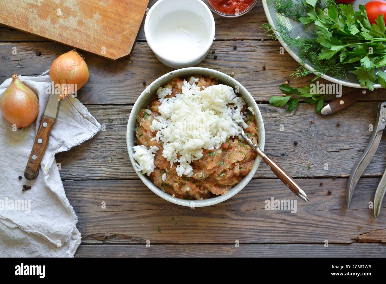 Chicken meatballs recipe. Step by step cooking meatballs in tomato