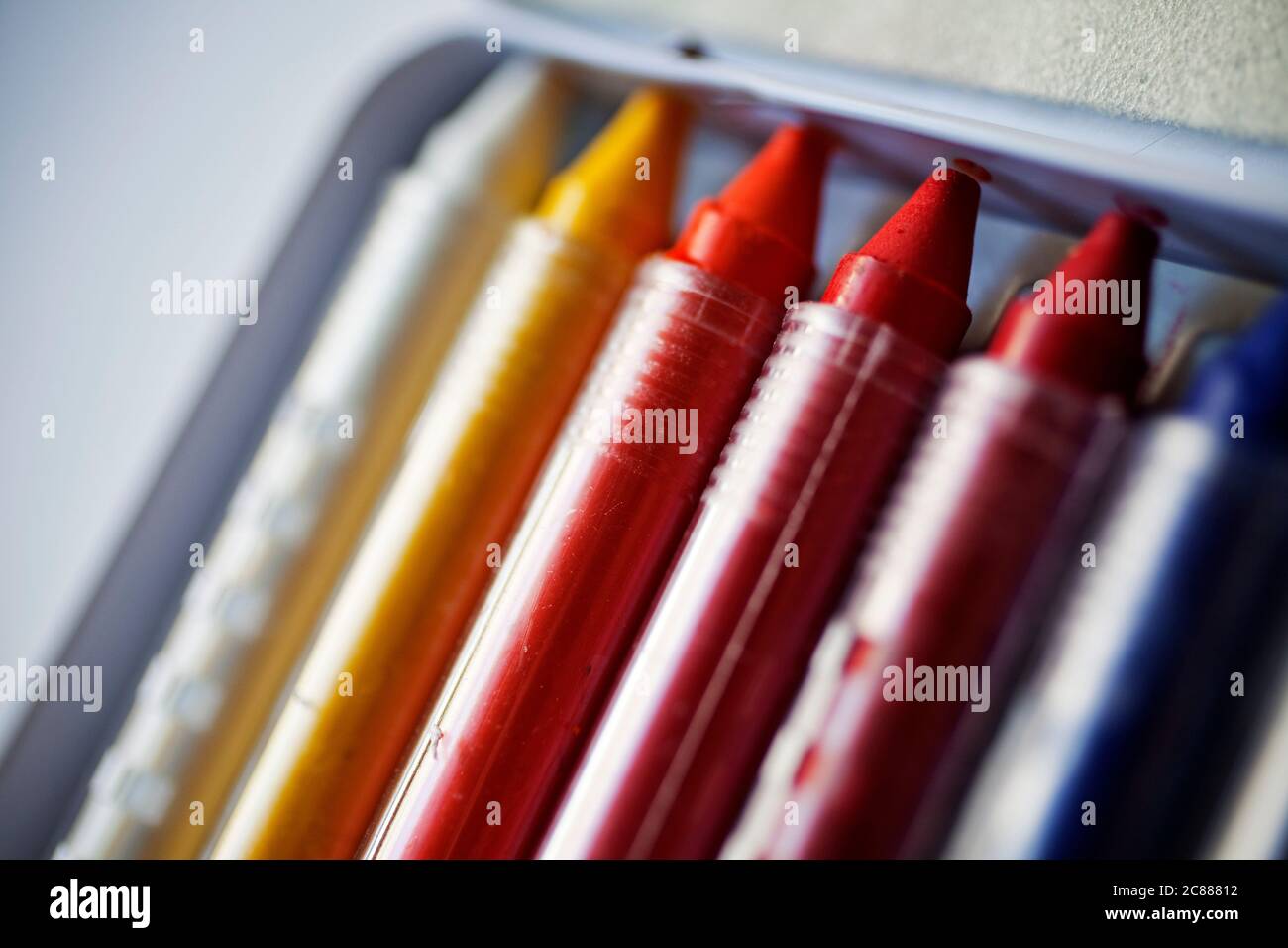 School supplies for first graders, wax crayons. (CTK Photobank/Josef