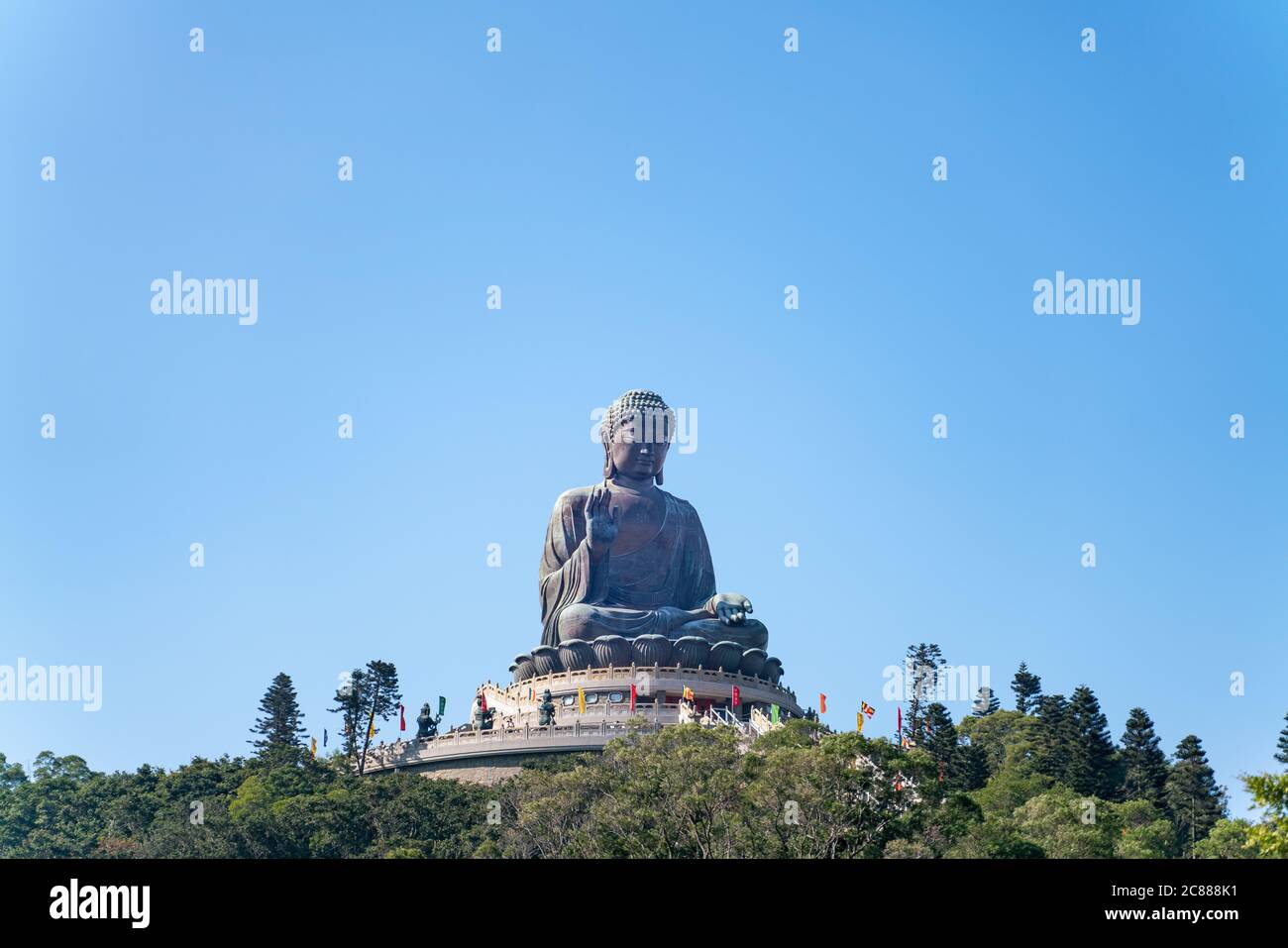 The Tian Tan Buddha statue near to Po Lin Monastery on Lantau island in Hong Kong Stock Photo