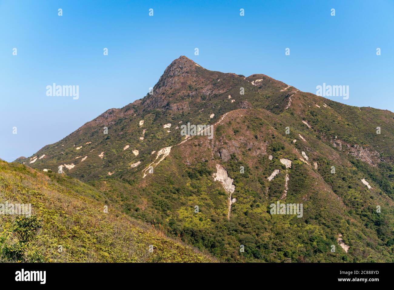 The amazing nature view from Sharp Peak in Sai Kung East Country Park in Hong Kong Stock Photo