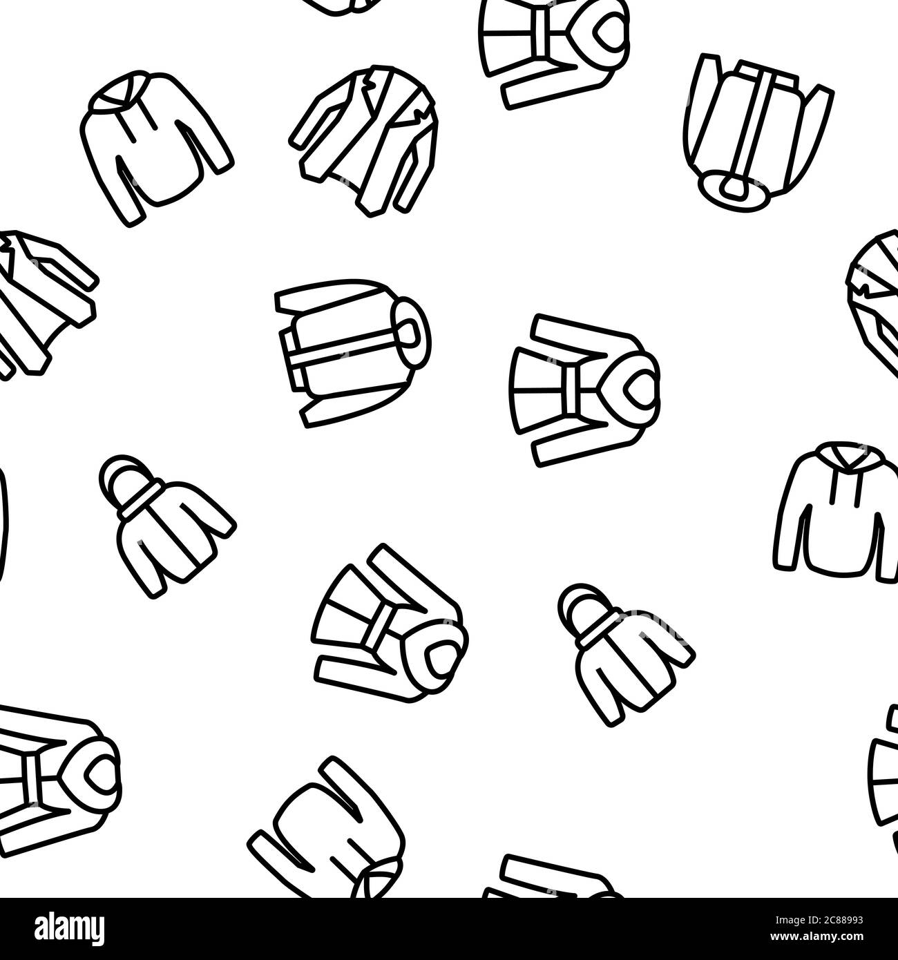 Jacket Fashion Clothes Vector Seamless Pattern Stock Vector Image & Art ...