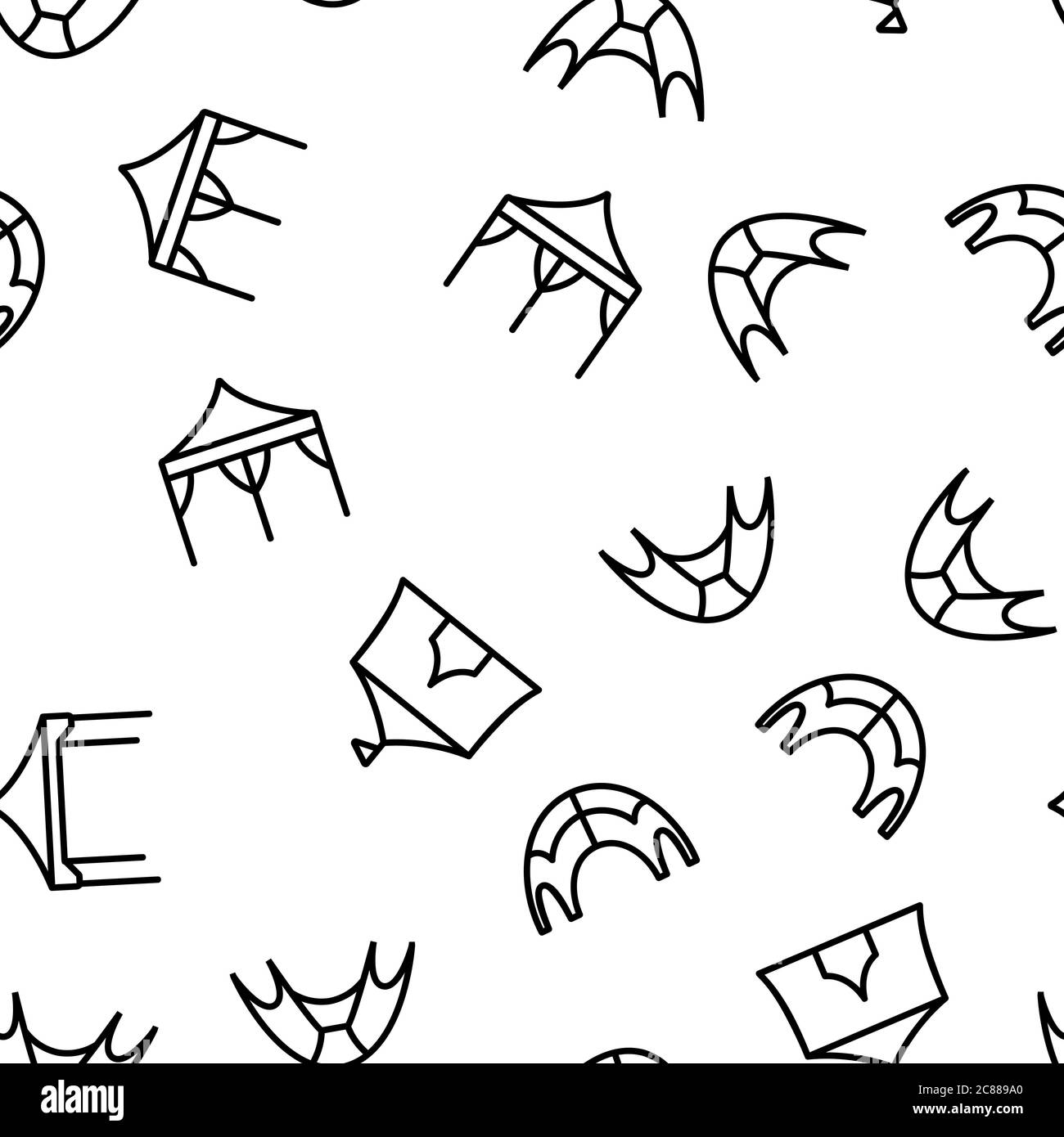 Tent Travel And Circus Vector Seamless Pattern Stock Vector Image & Art ...