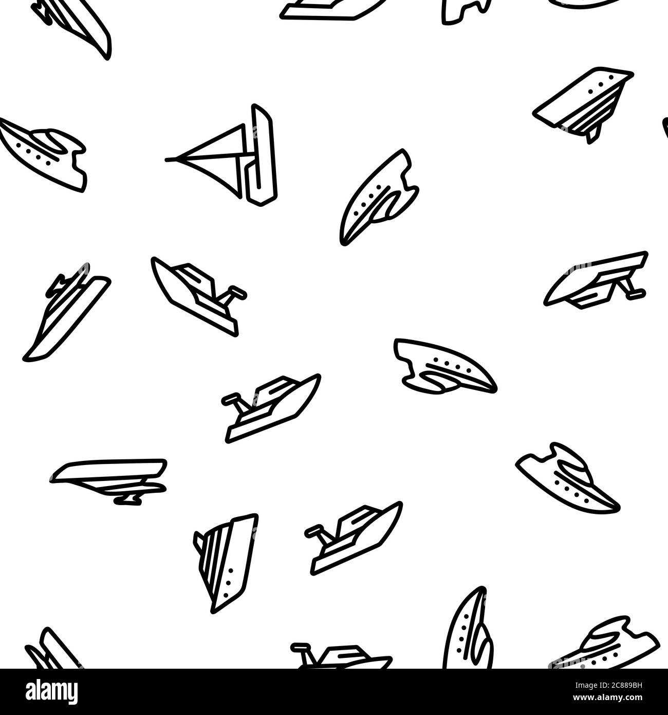 Yacht Marine Transport Vector Seamless Pattern Stock Vector Image & Art ...