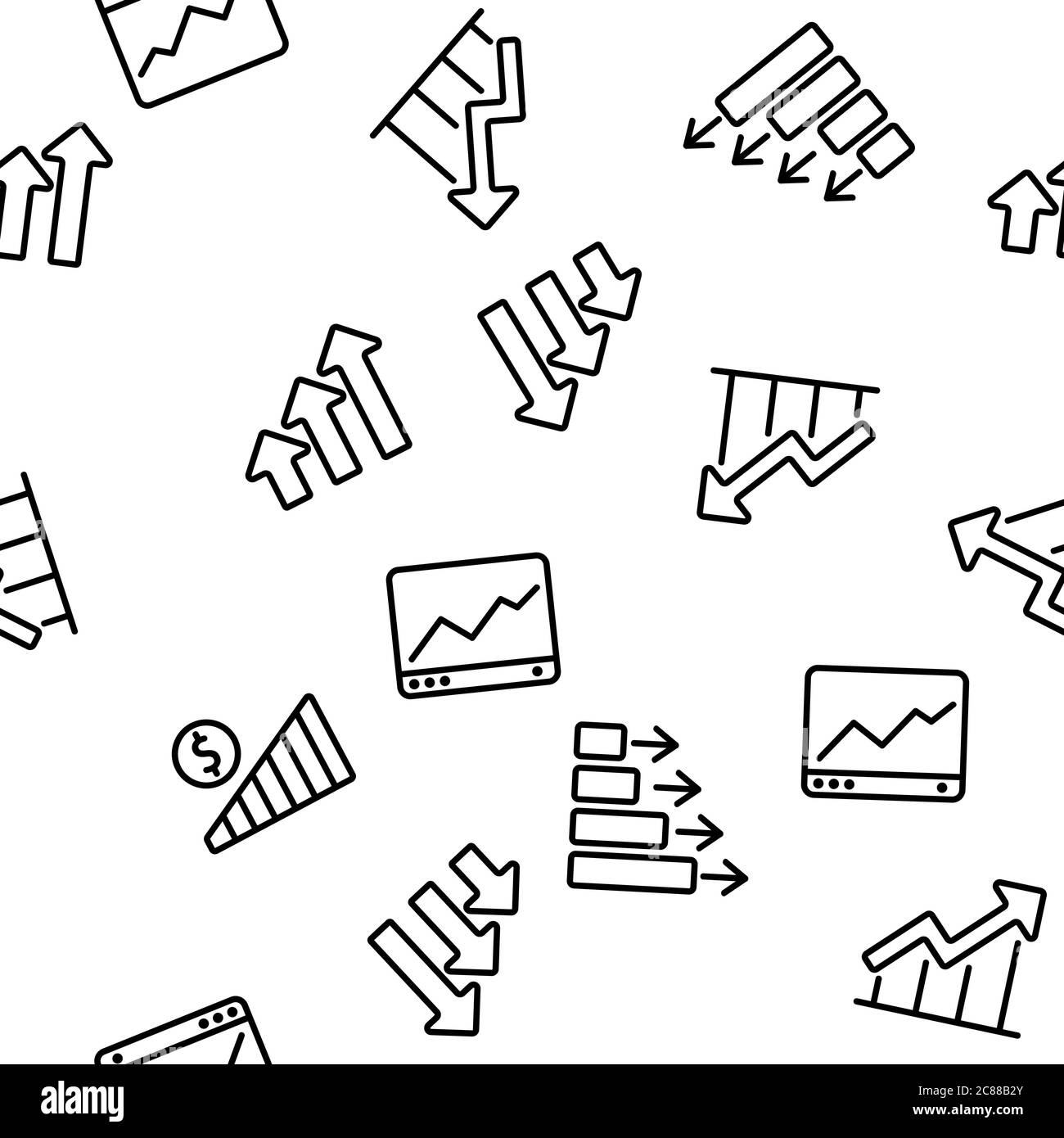 Progress Grow Graphs Vector Seamless Pattern Stock Vector Image & Art ...