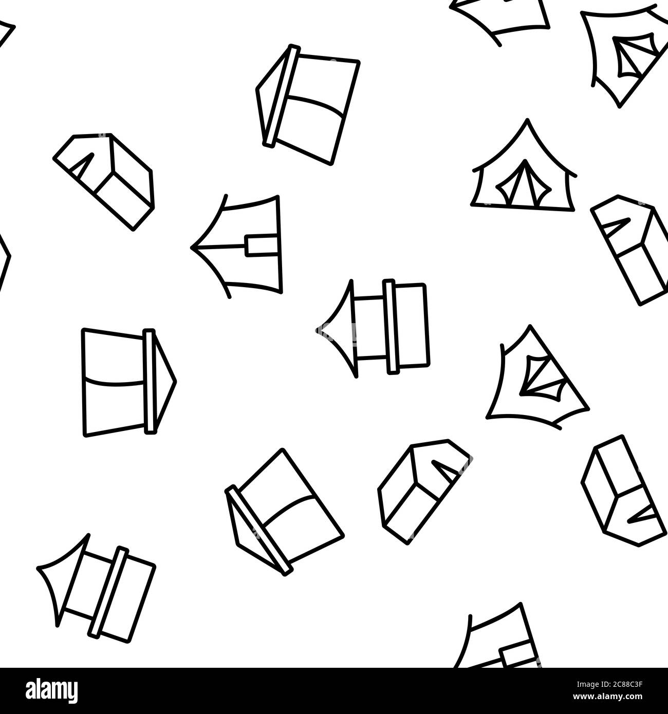 Tent Travel And Circus Vector Seamless Pattern Stock Vector Image & Art ...