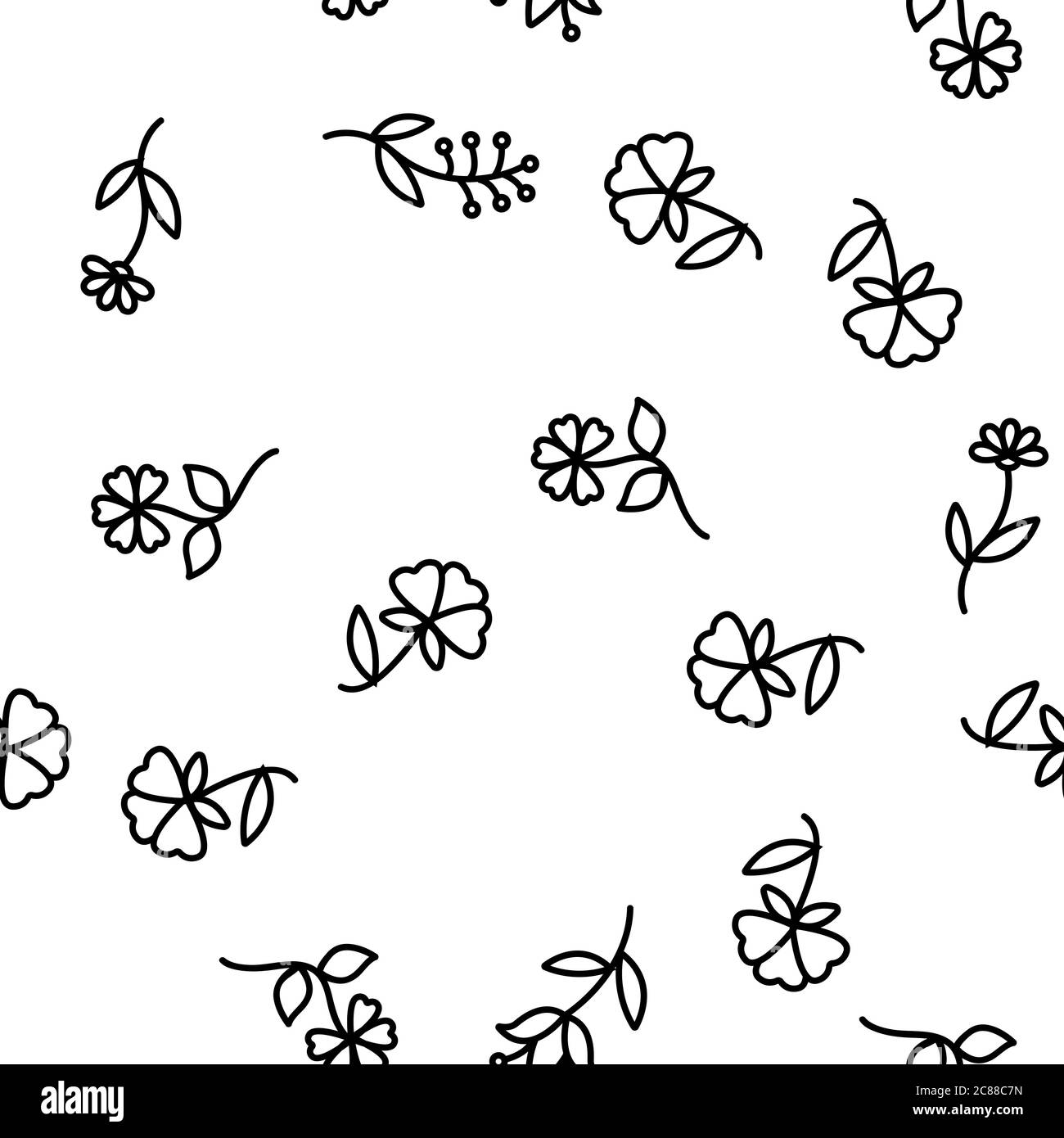 Wildflower Natural Vector Seamless Pattern Stock Vector Image & Art - Alamy
