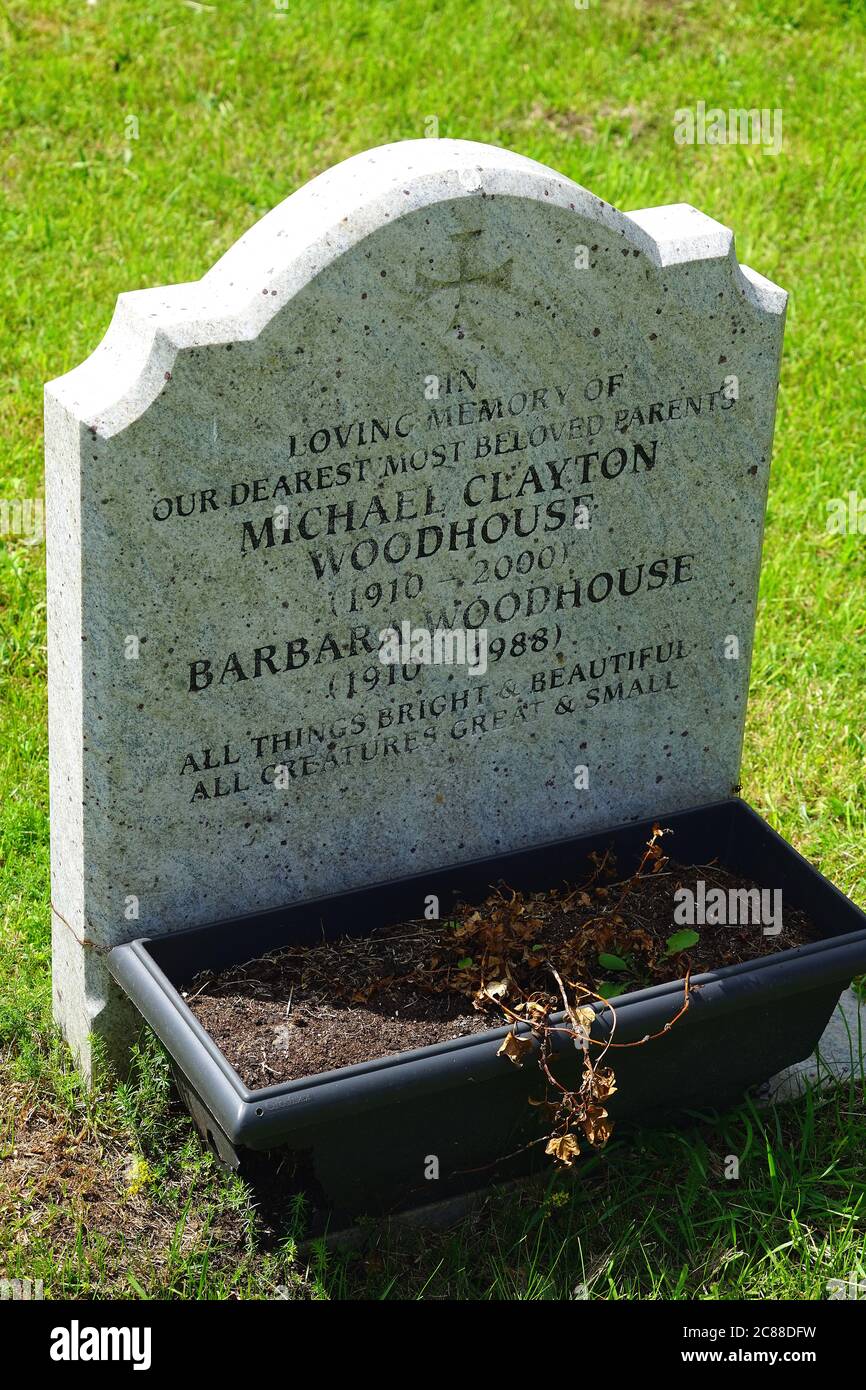 Grave of  the famous dog trainer, Barbara Woodhouse Stock Photo