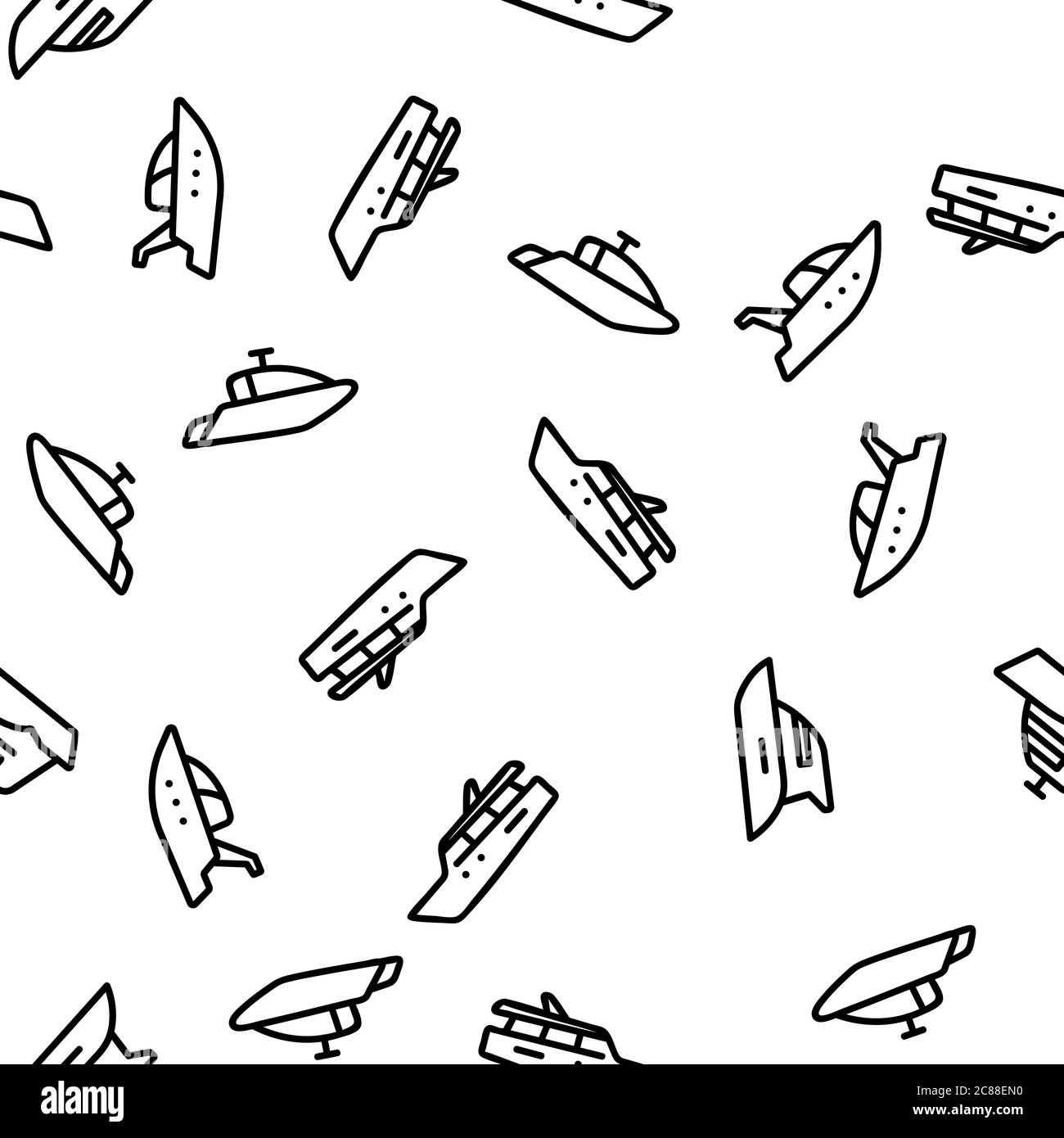 Yacht Marine Transport Vector Seamless Pattern Stock Vector Image & Art ...