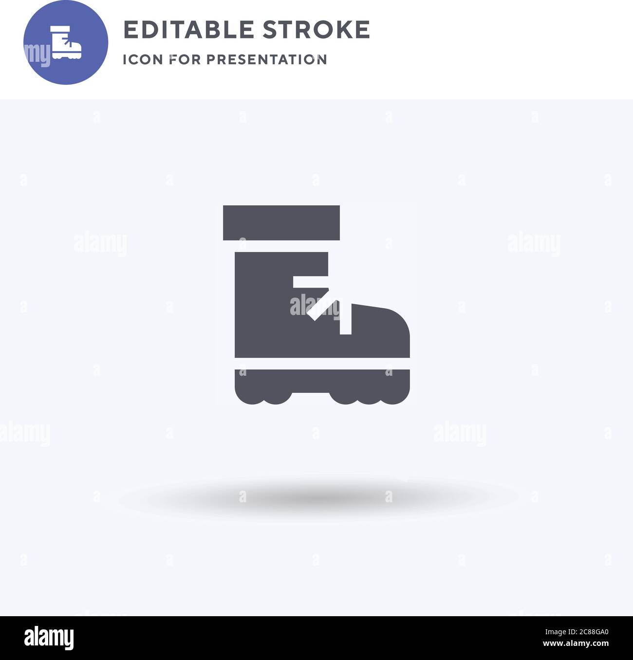 Snow Boot icon vector, filled flat sign, solid pictogram isolated on ...