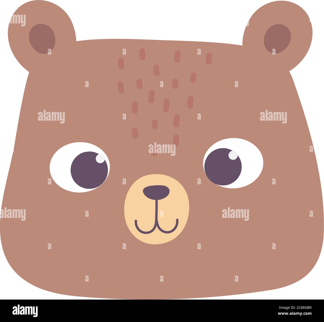 cute bear animal face cartoon isolated design icon vector illustration ...