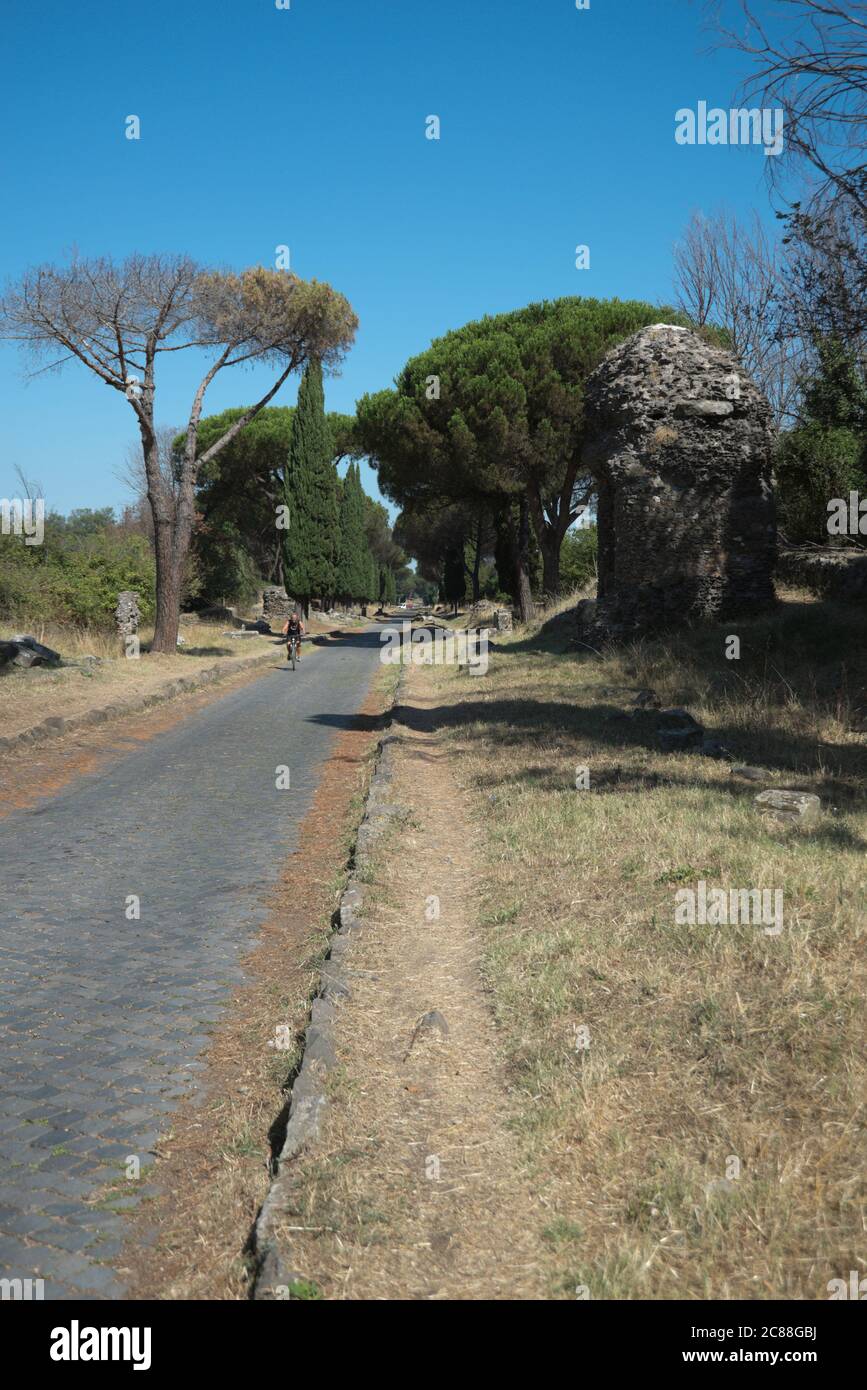 Appian Way, Rome, Italy Stock Photo