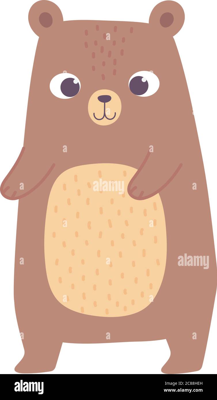 cute little bear animal cartoon isolated design icon vector ...