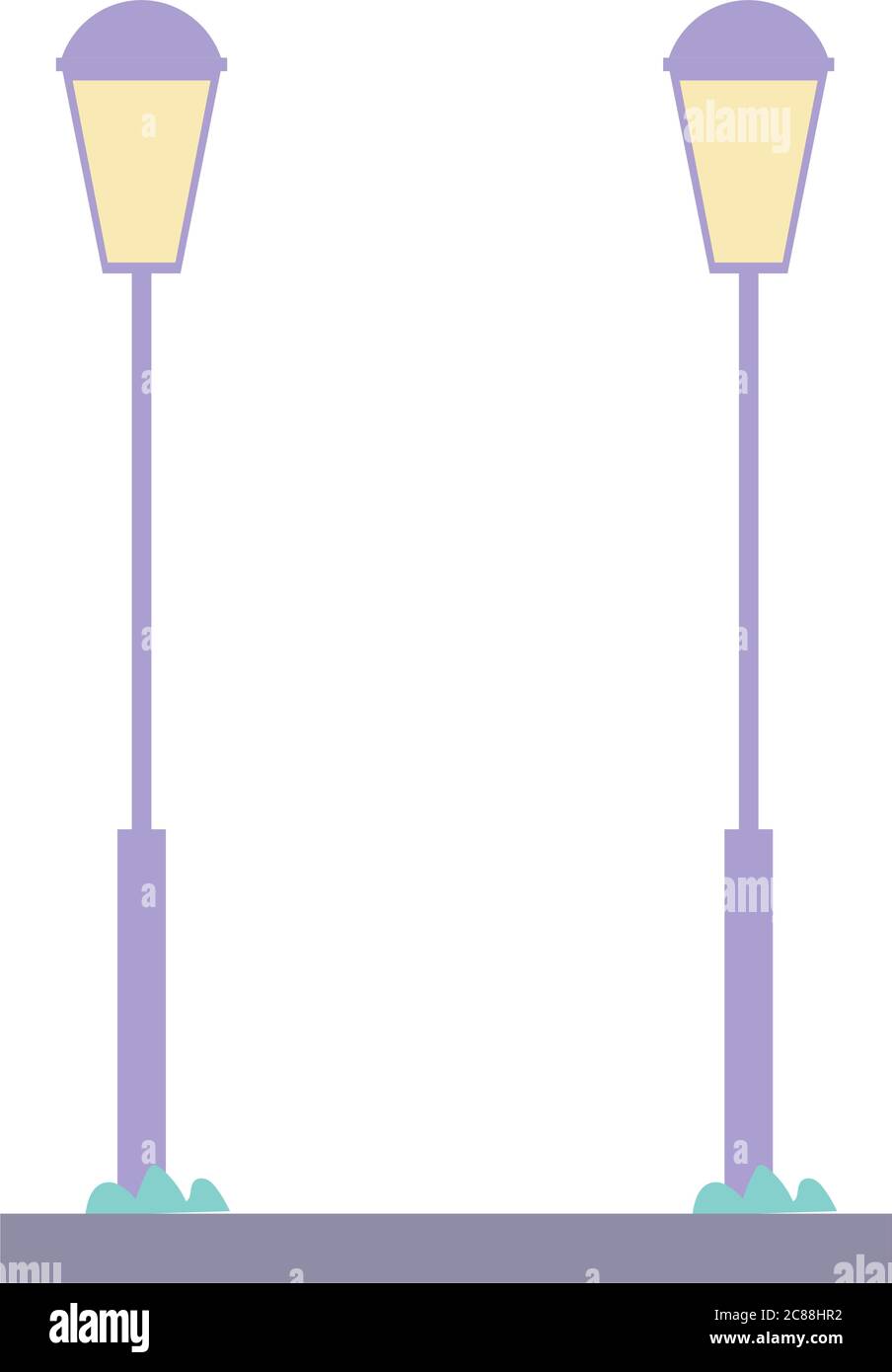 post lamps street light isolated design icon vector illustration Stock Vector