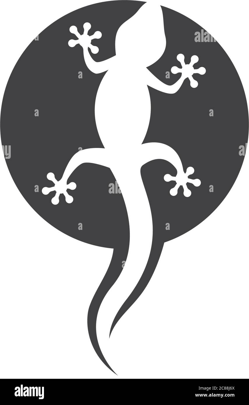 Lizard logo template vector  icon illustration design Stock Vector