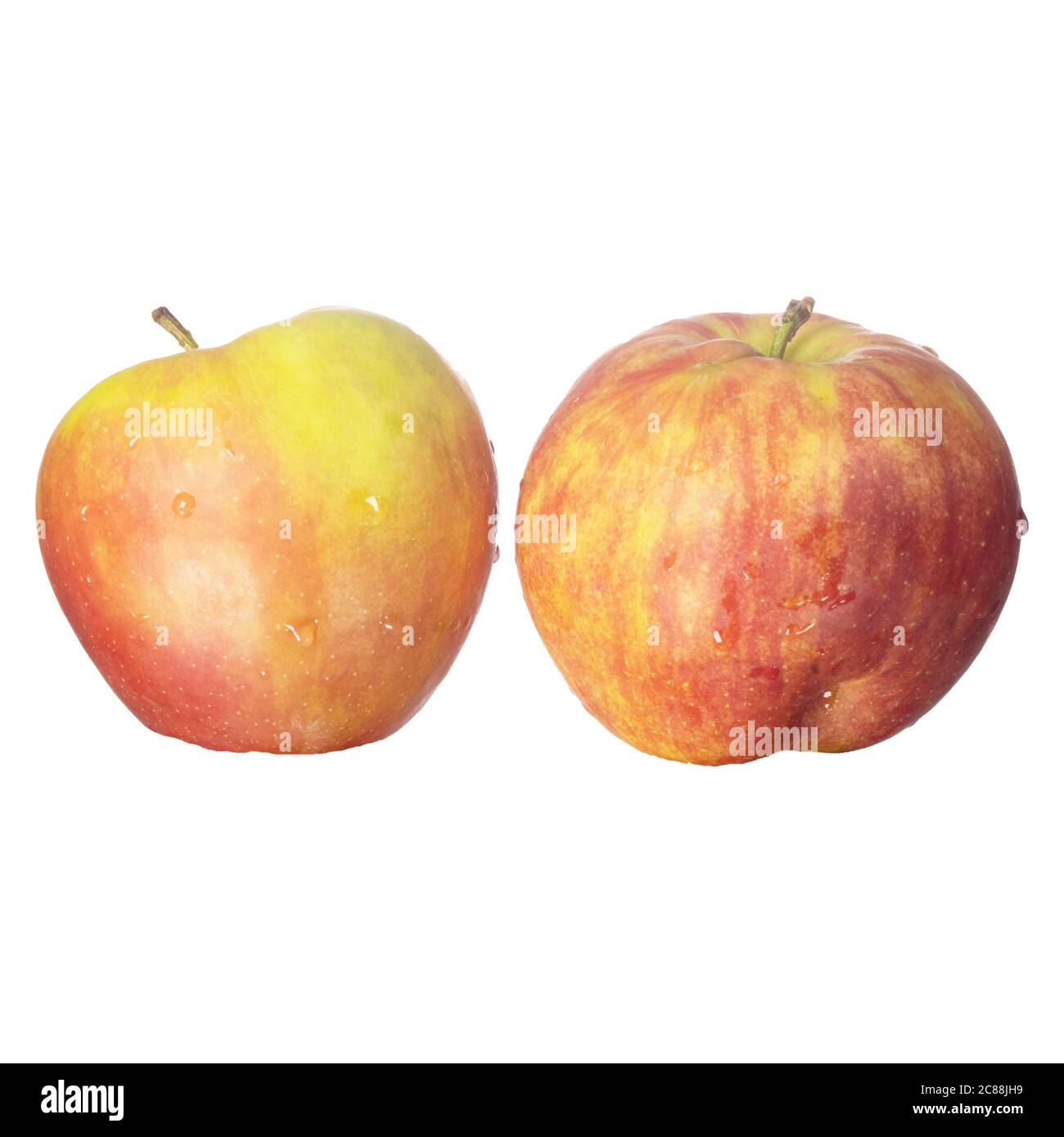many apples isolated on white. Fruit theme Stock Photo