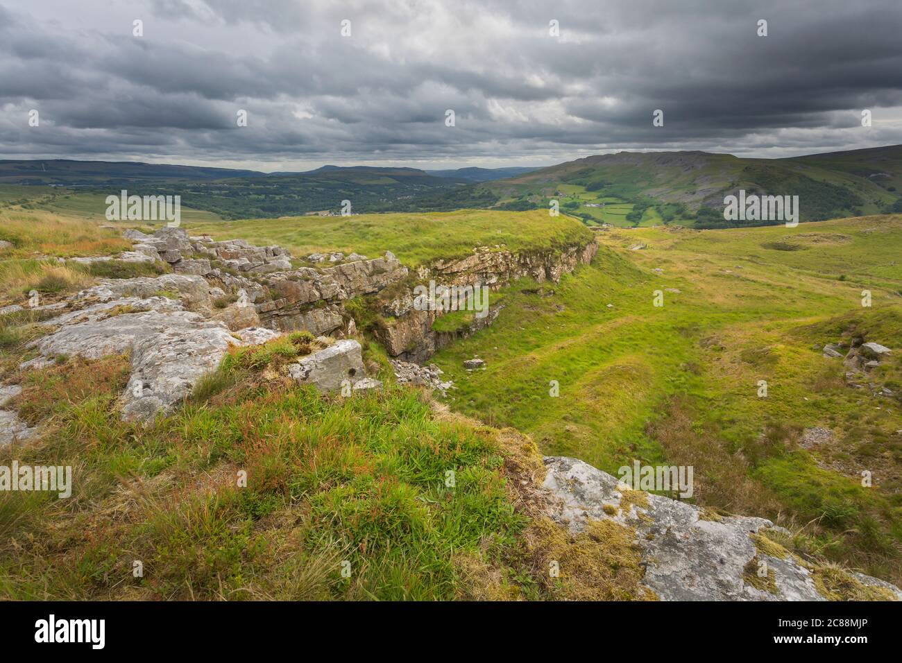 Abandoned quarry in South Wales UK Stock Photo
