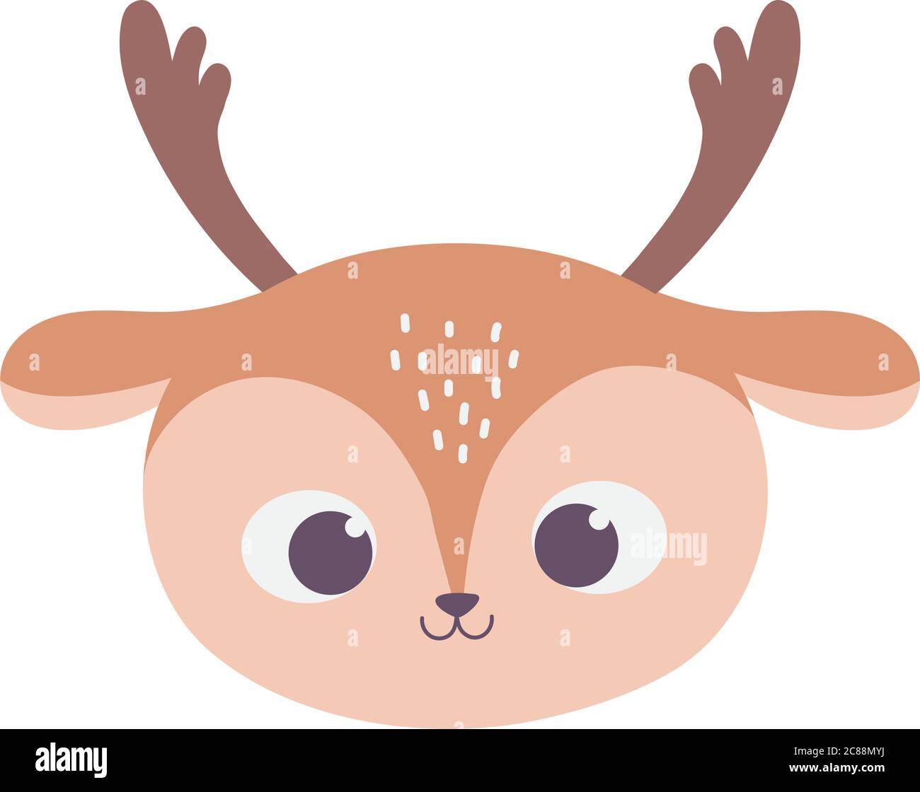 cute deer animal face cartoon isolated design icon vector illustration  Stock Vector Image & Art - Alamy