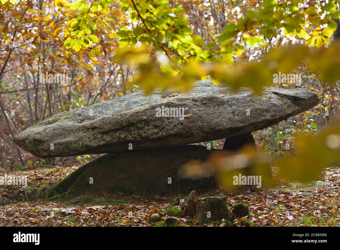 Dolmen de Roh Du, La Chapelle-Neuve Stock Photo