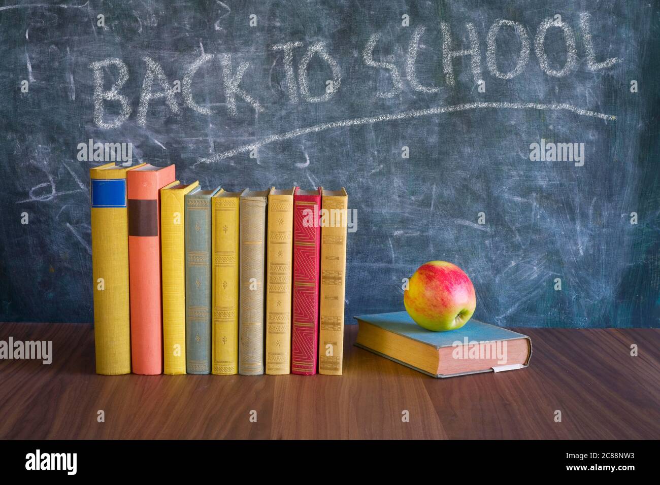 Back to school after the corona lockdown, reopening education systems, symbolic picture Stock Photo