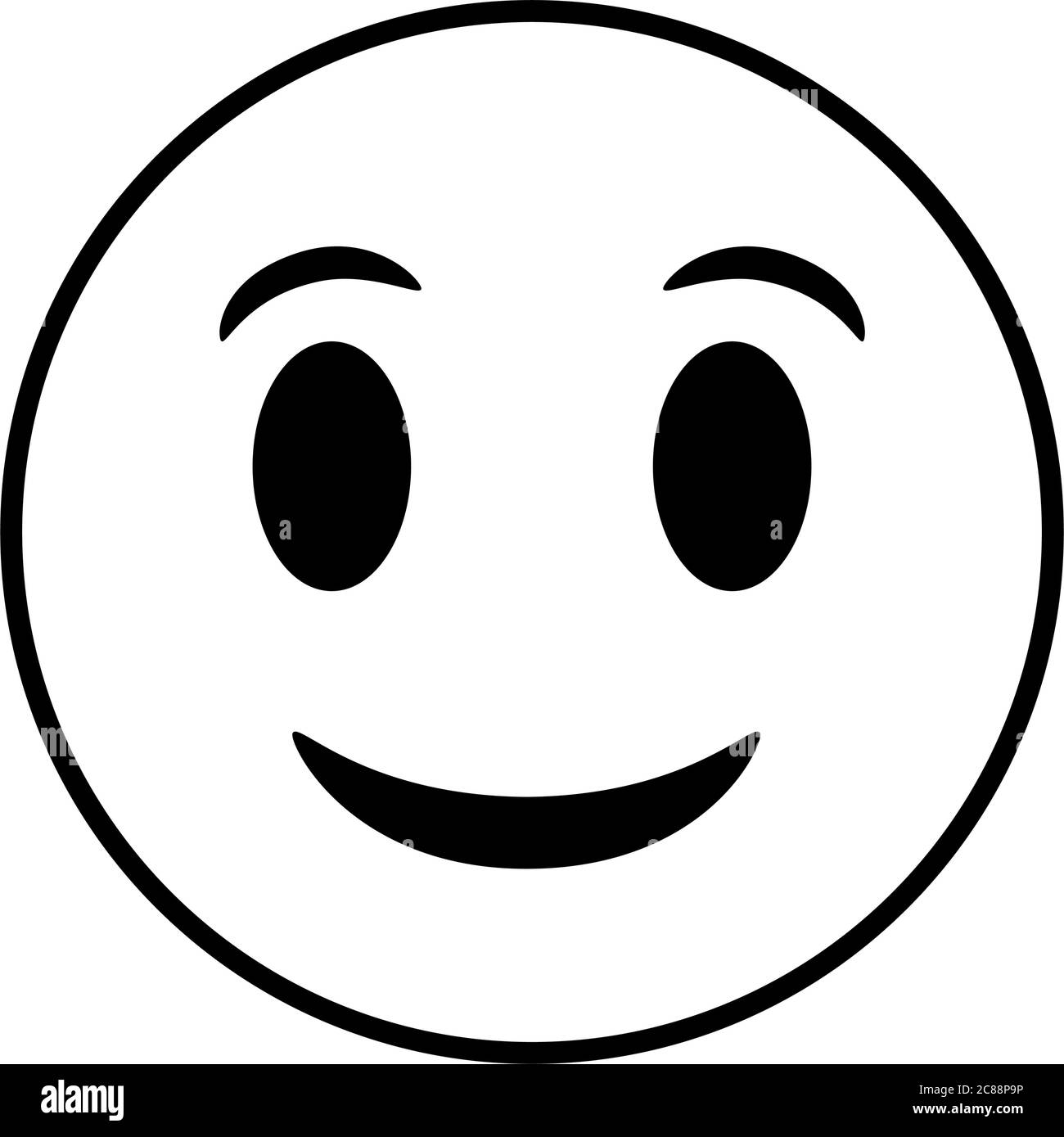 happy emoji face classic line style icon vector illustration ...