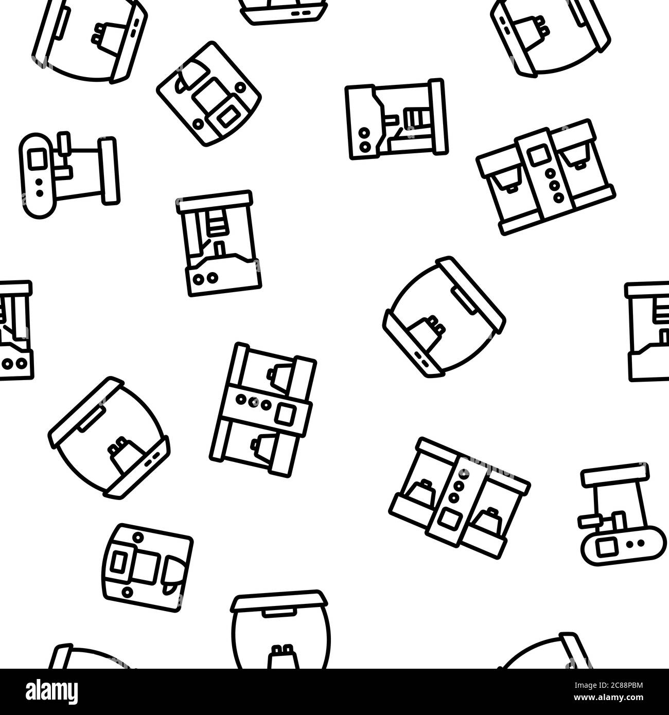 Coffee Machine Device Vector Seamless Pattern Stock Vector Image & Art ...