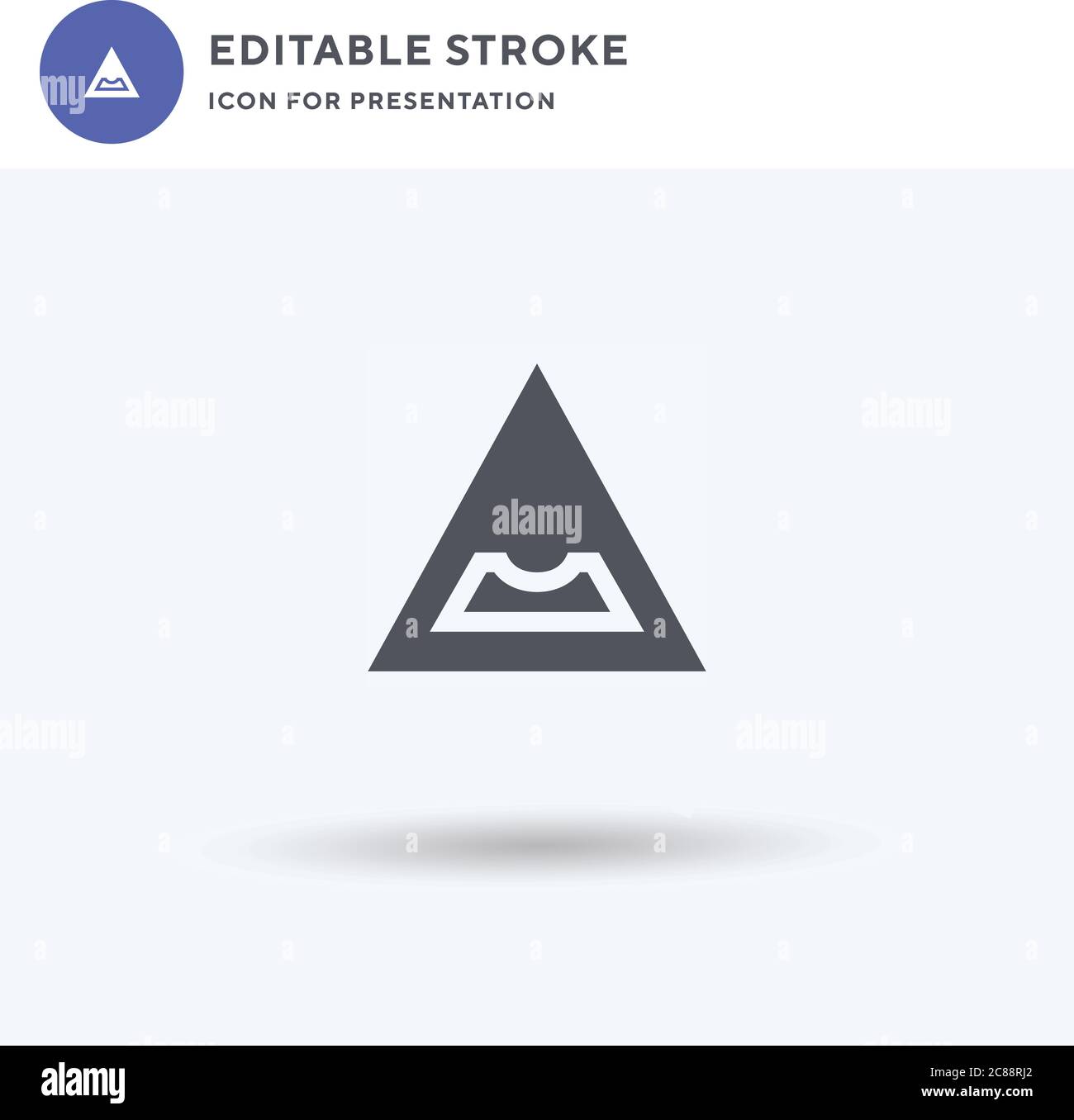 Bump icon vector, filled flat sign, solid pictogram isolated on white ...
