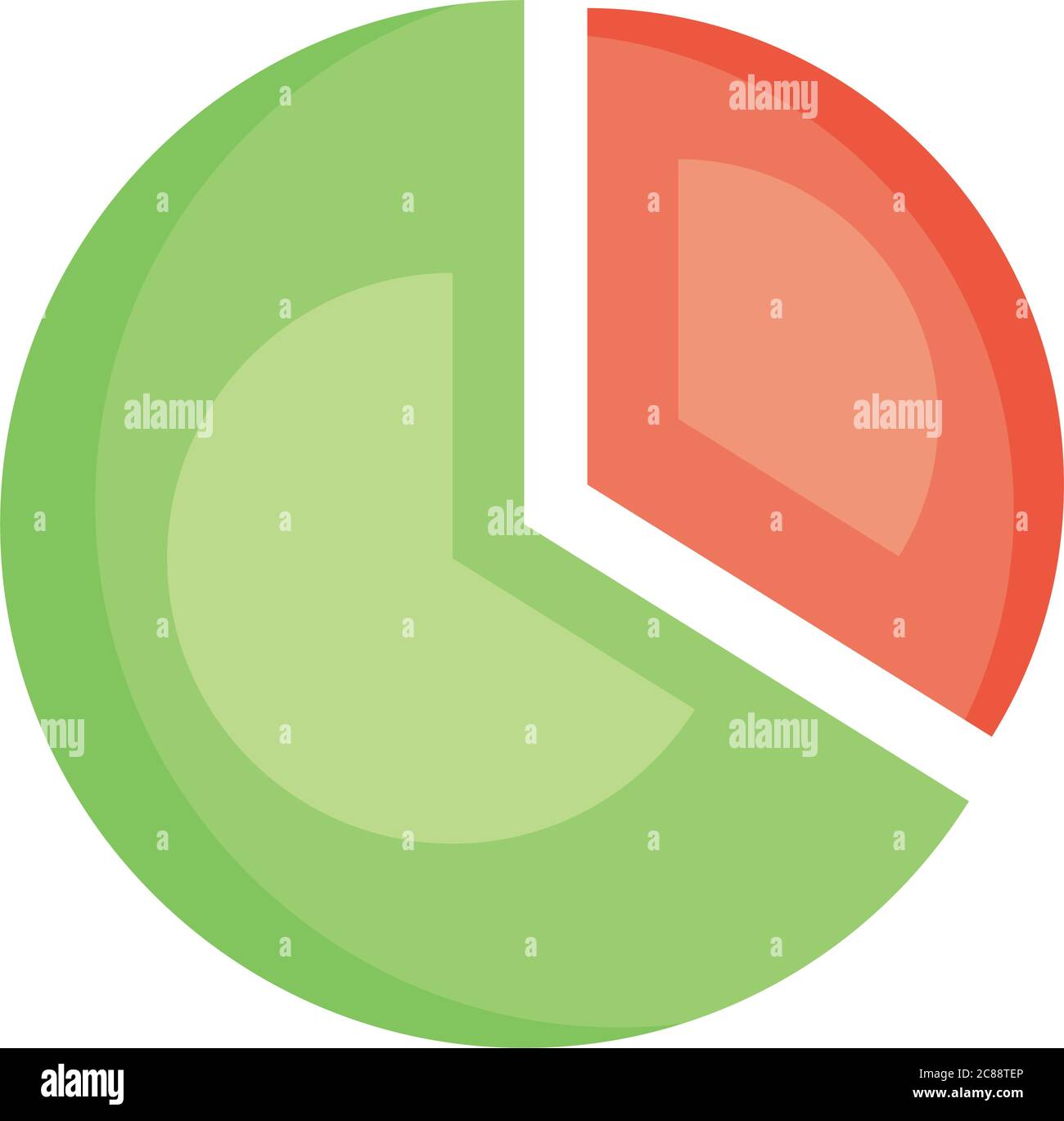 pie statistics flat style icon vector illustration design Stock Vector ...