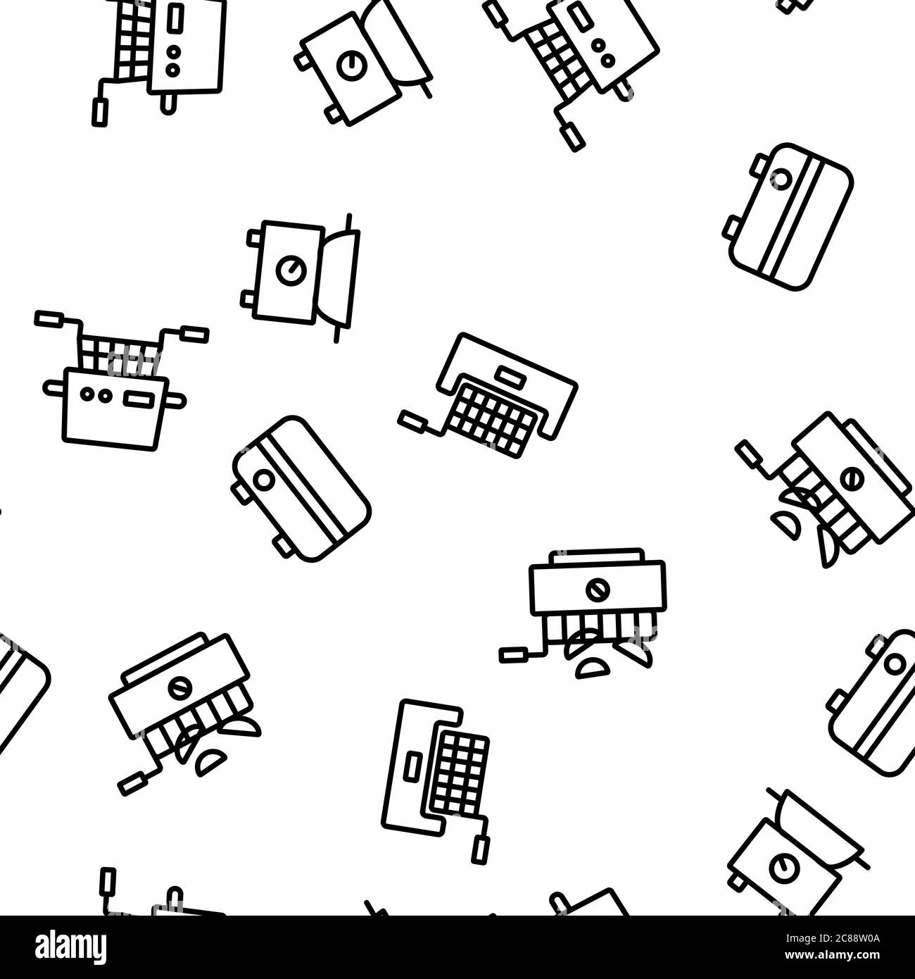 Fryer Electronic Tool Vector Seamless Pattern Stock Vector Image & Art ...