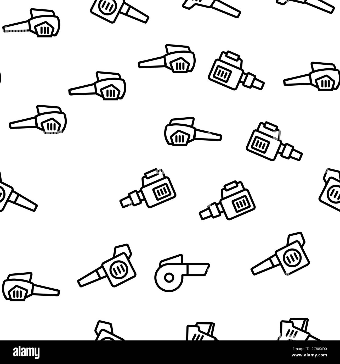 Leaf Blower Equipment Vector Seamless Pattern Stock Vector Image & Art ...