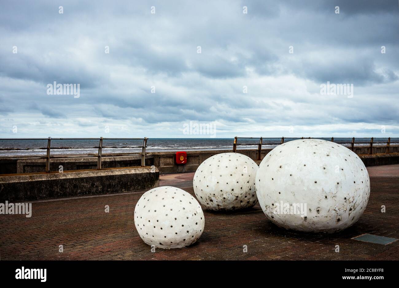 The sculpture Glamrocks by artist Peter Freeman on Blackpool's south shore Stock Photo Alamy