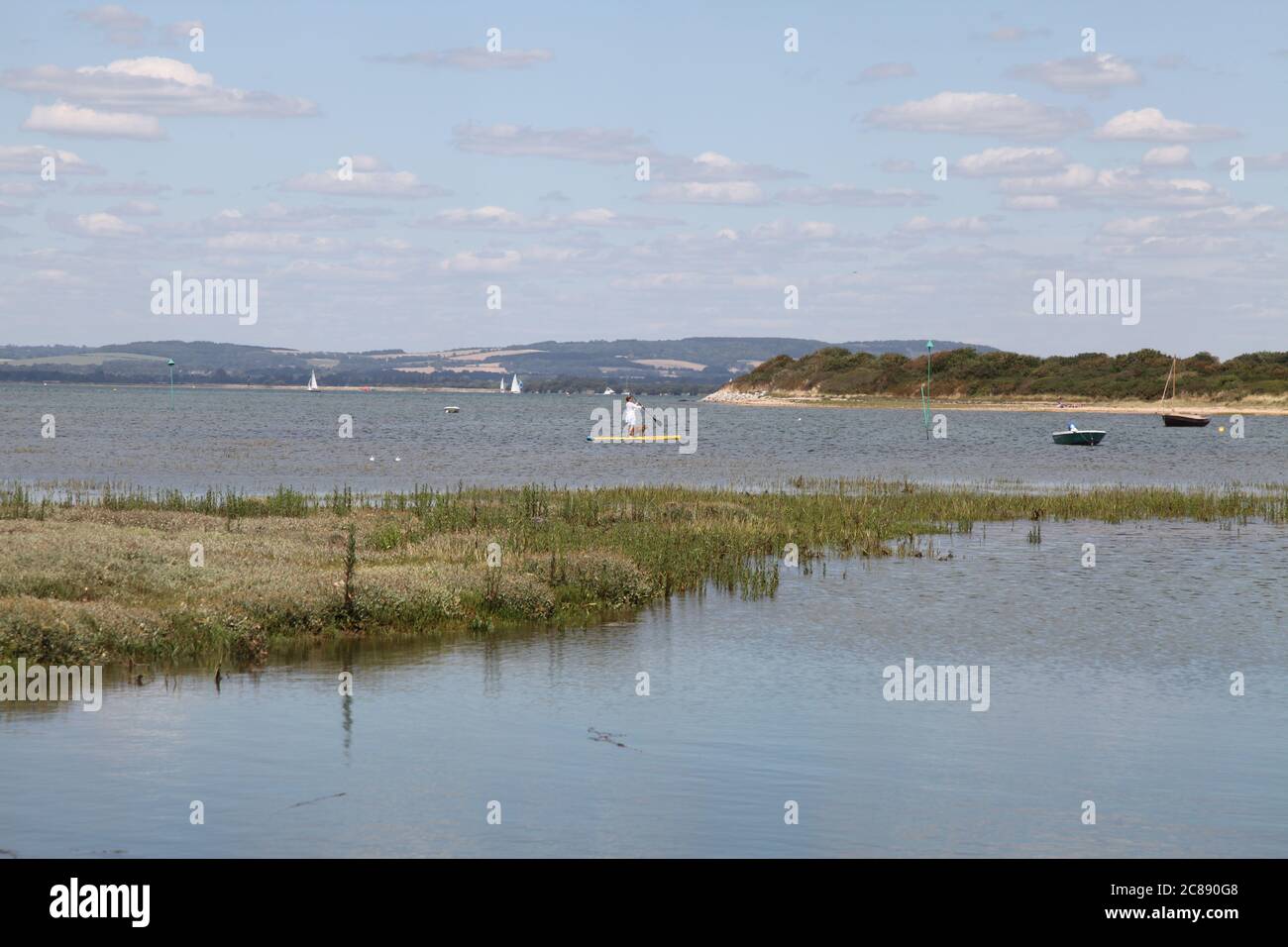 Snowhill Creek on a fair weather day, West Wittering, Chichester, UK, July 2020 Stock Photo