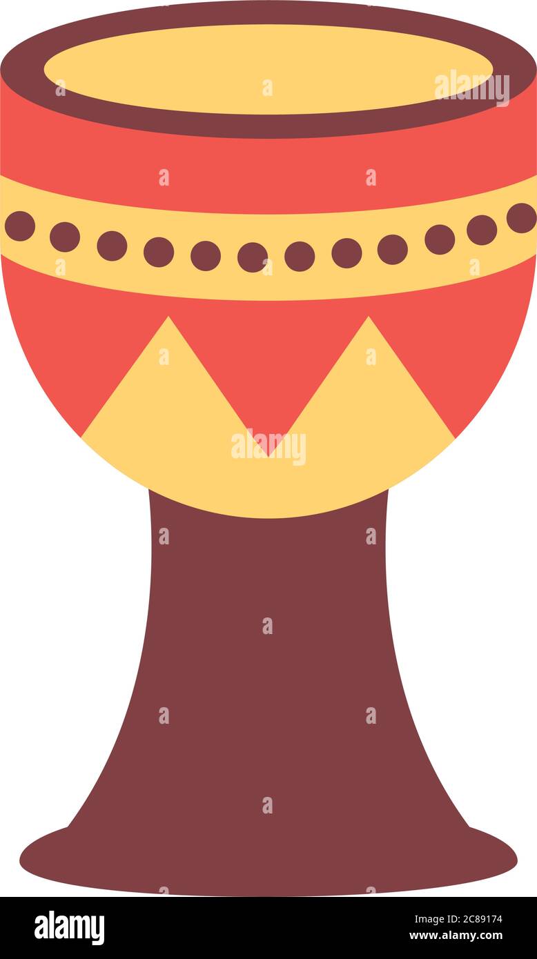drum musical instrument flat style icon vector illustration design ...