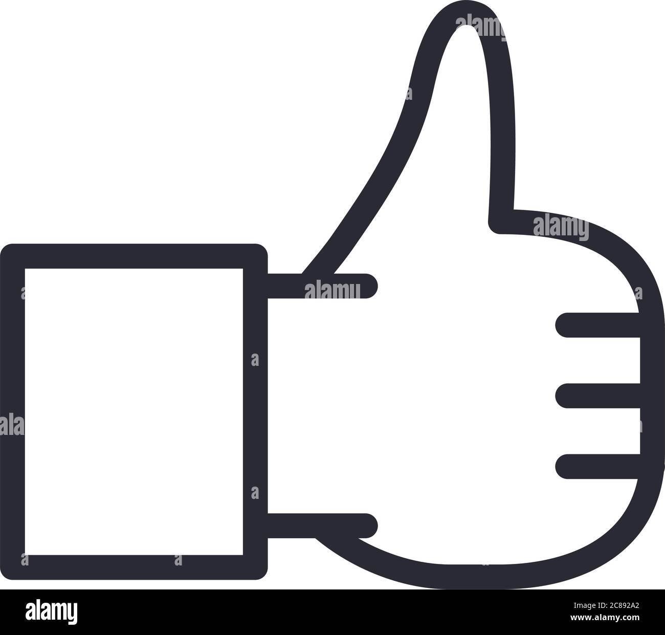 like gesture with hand line style icon design of People arm finger ...