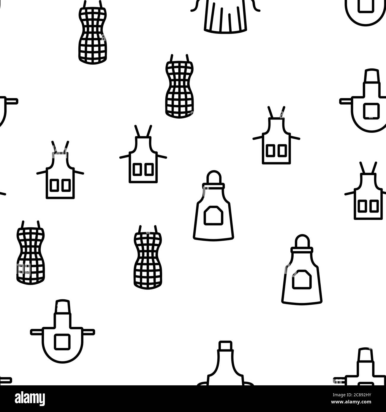 Apron Kitchen Cloth Vector Seamless Pattern Stock Vector Image & Art ...