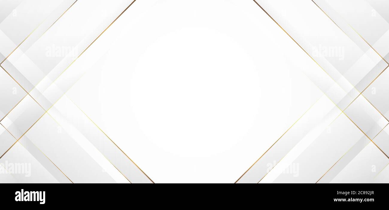 Abstract modern white background paper cut style with golden line Luxury  concept. You can use for banner template, cover, print ad, presentation,  bro Stock Vector Image & Art - Alamy