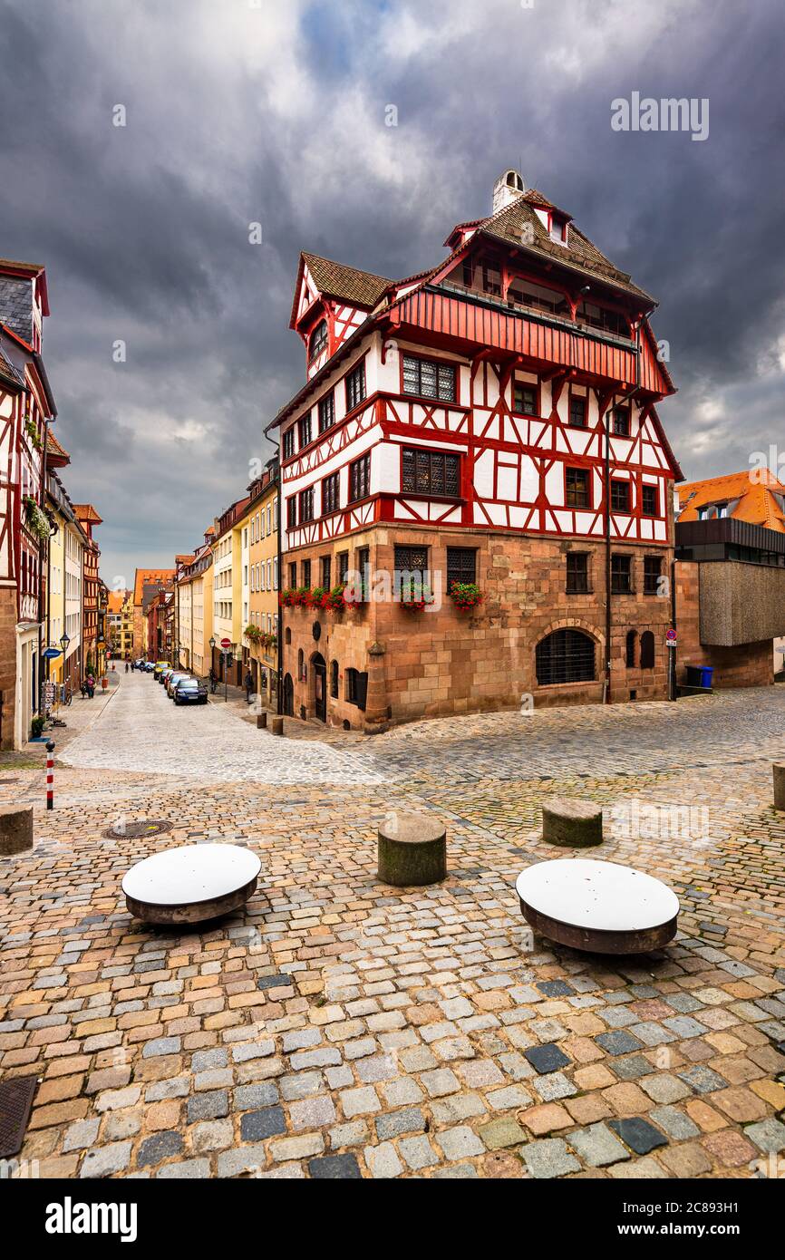 Nuremberg, Germany at the historic Albrecht Durer House. Stock Photo