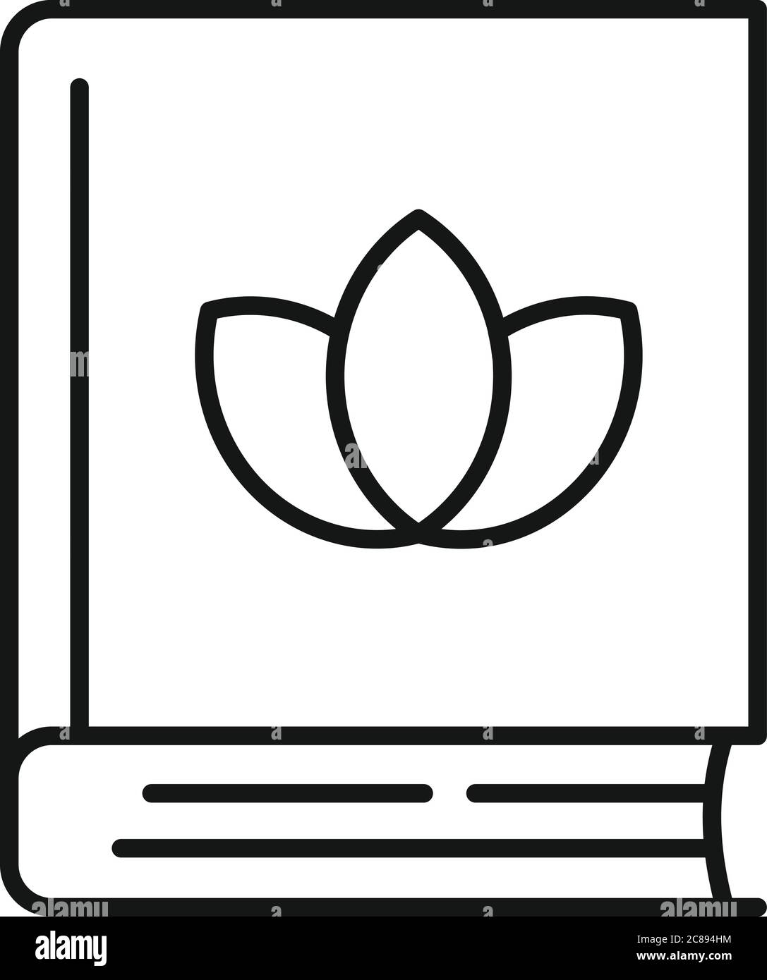 Ayurveda book icon. Outline ayurveda book vector icon for web design ...