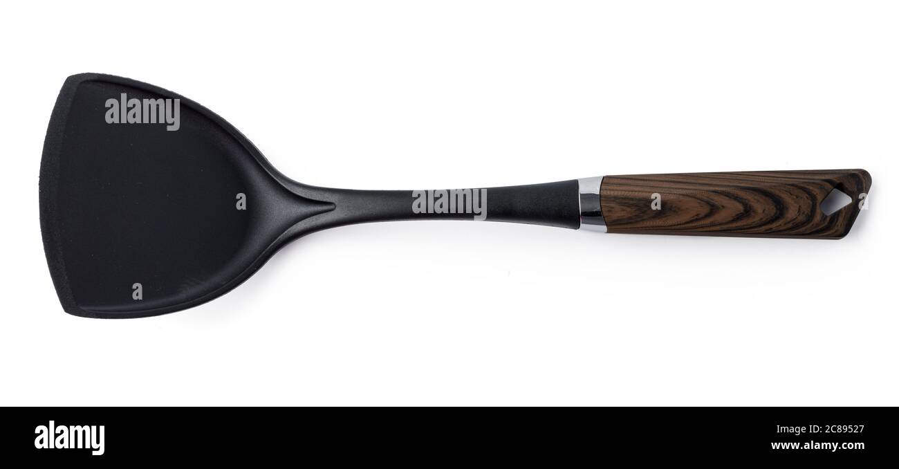 Plastic kitchen spatula utensil isolated on white Stock Photo Alamy