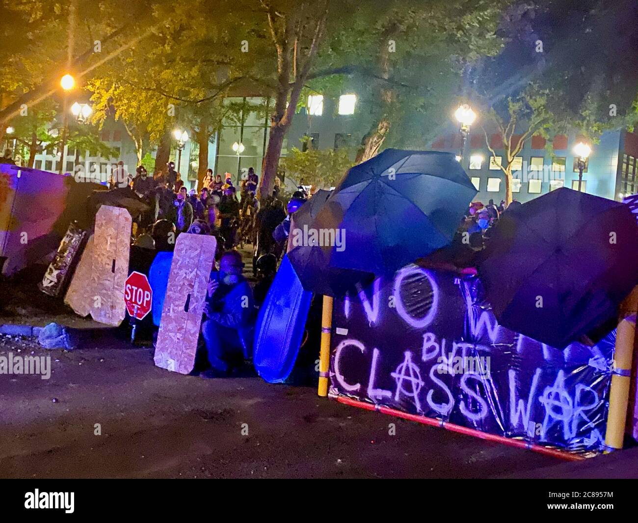 Portland, Oregon, USA. 22nd July, 2020. Thousands Attend the Portland Protests and stand off against Federal Agents Credit: Amy Katz/ZUMA Wire/Alamy Live News Stock Photo