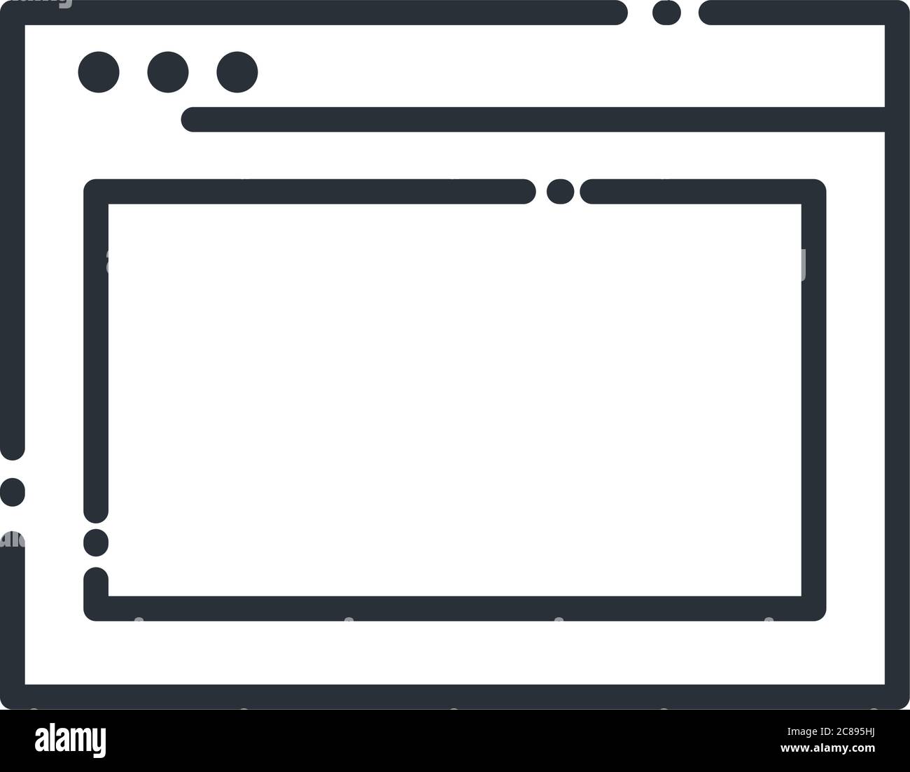 Website page line style icon design, Technology internet media layout ...