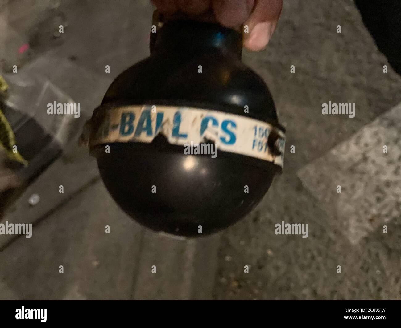 Portland, Oregon, USA. 22nd July, 2020. munition-weapon used by the Feds against Protestors. Credit: Amy Katz/ZUMA Wire/Alamy Live News Stock Photo