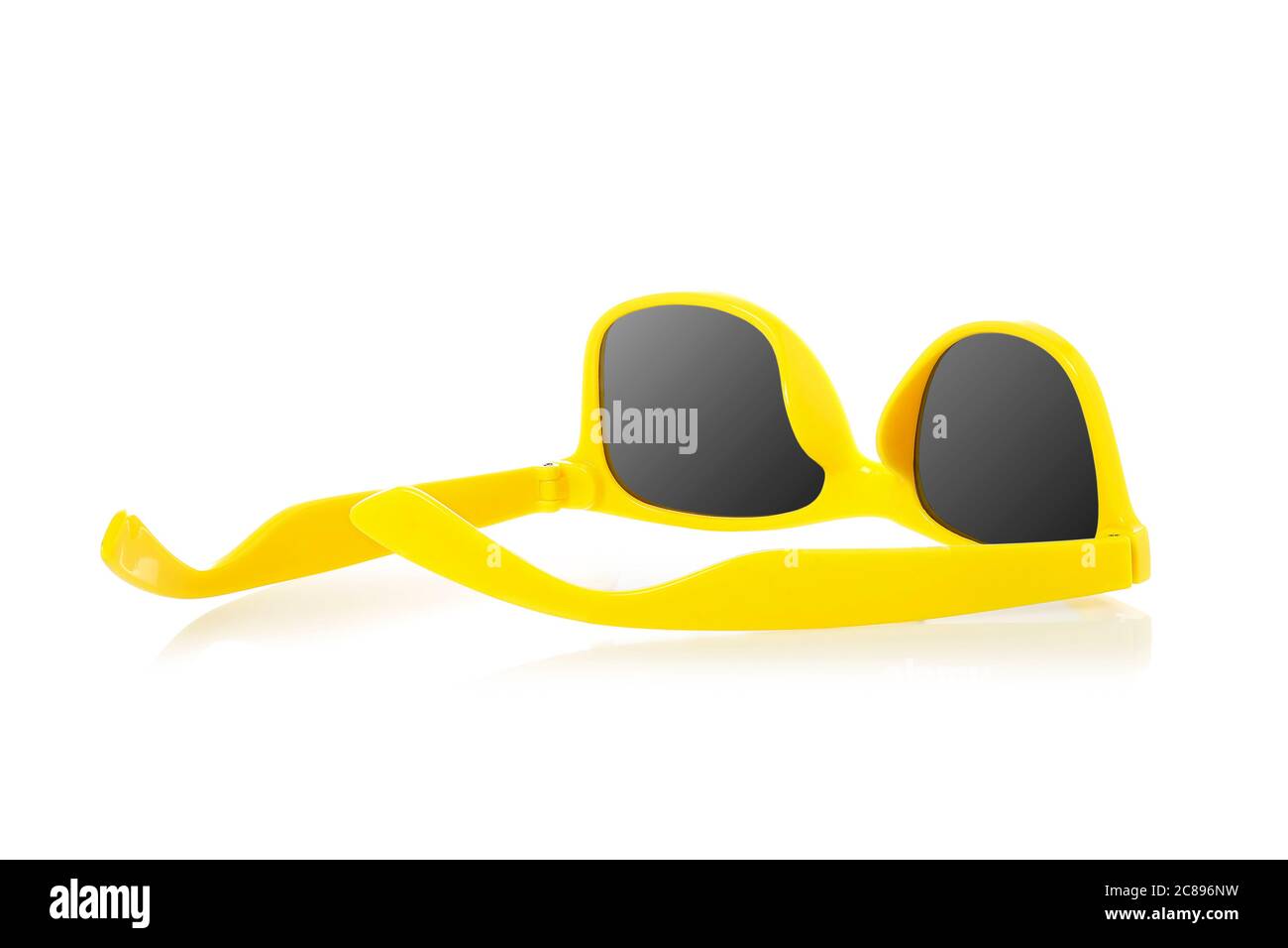yellow sunglasses isolated on white Stock Photo