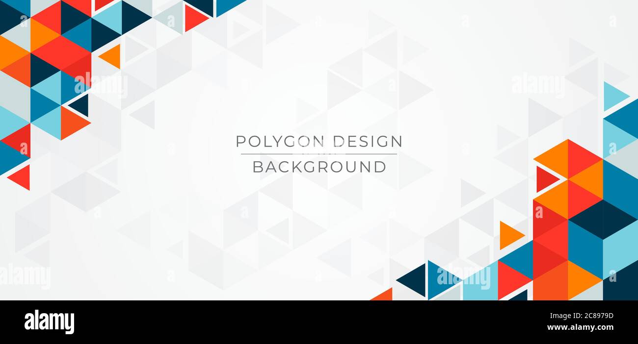 Polygon colorful design triangle shape pattern with space for content. vector illustration. Stock Vector