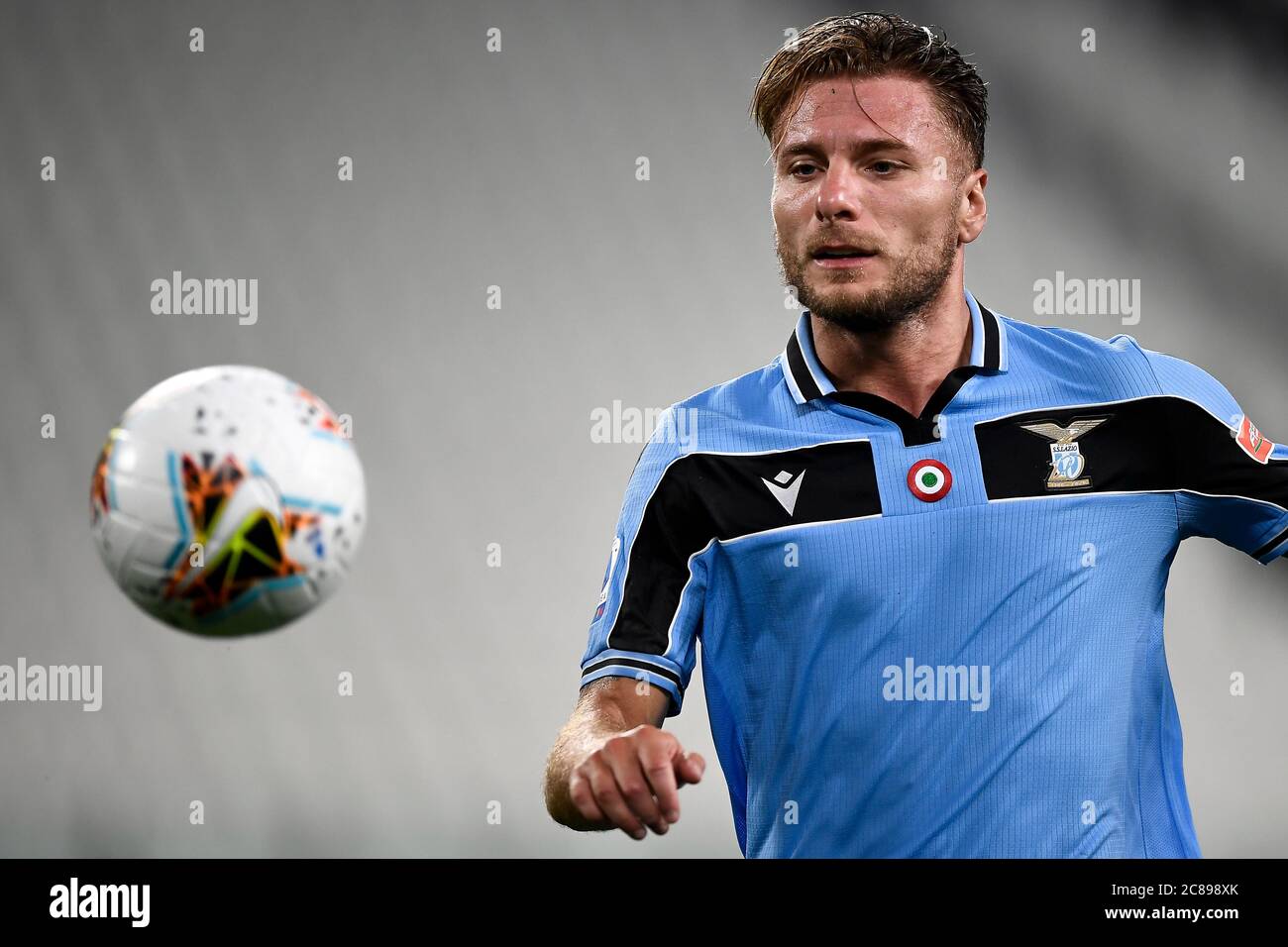 Turin Italy 20 July 2020 Ciro Immobile of SS Lazio eyes the