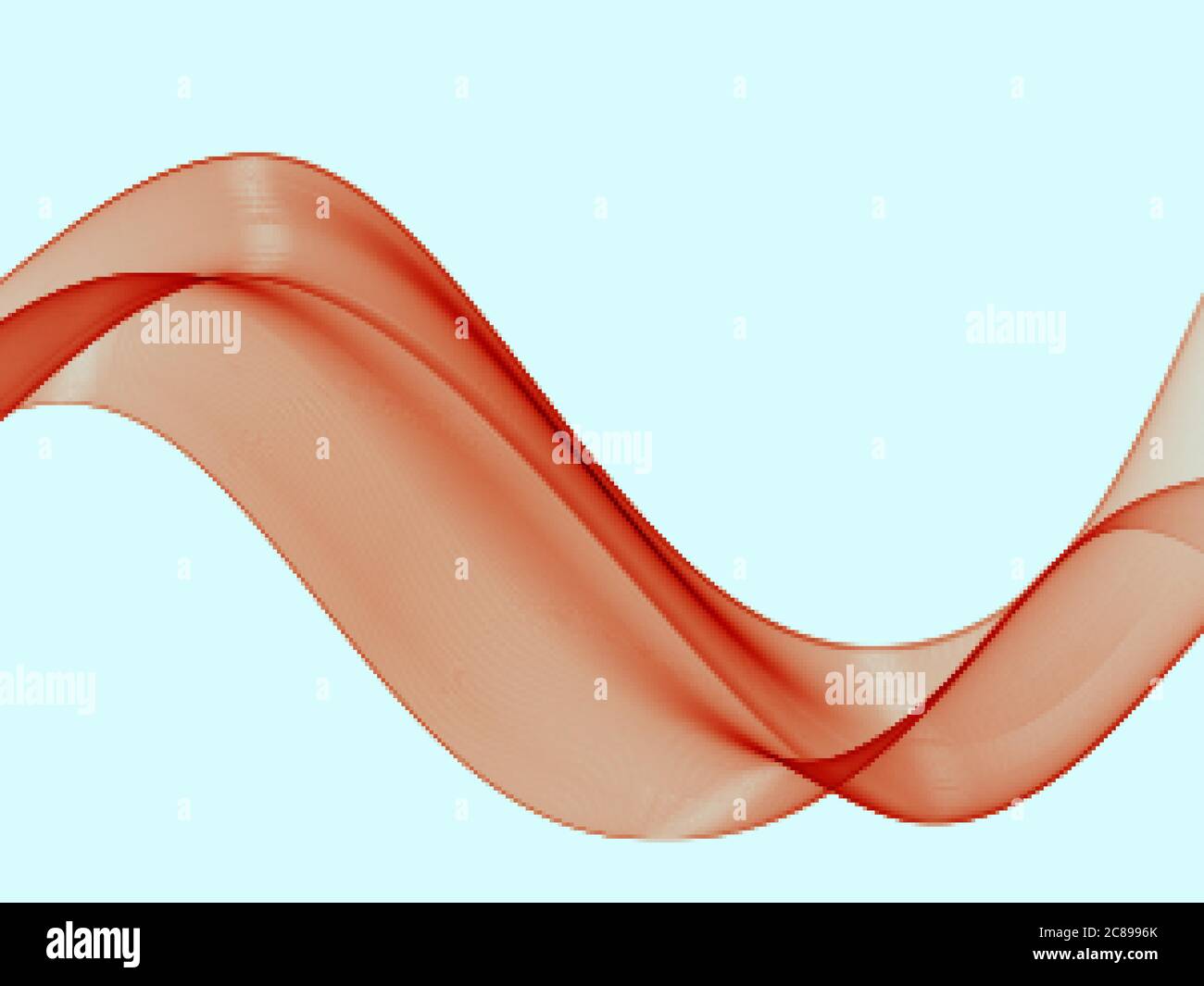Red waves background Design Template. Bright red background with curved lines. Stock Vector