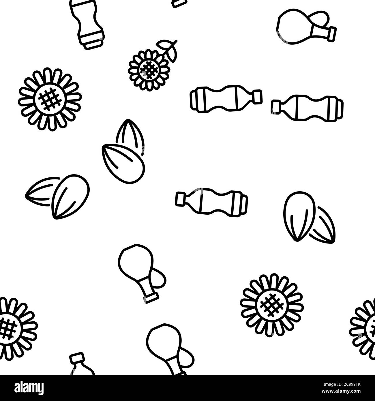 Sunflower Products Vector Seamless Pattern Stock Vector Image & Art - Alamy