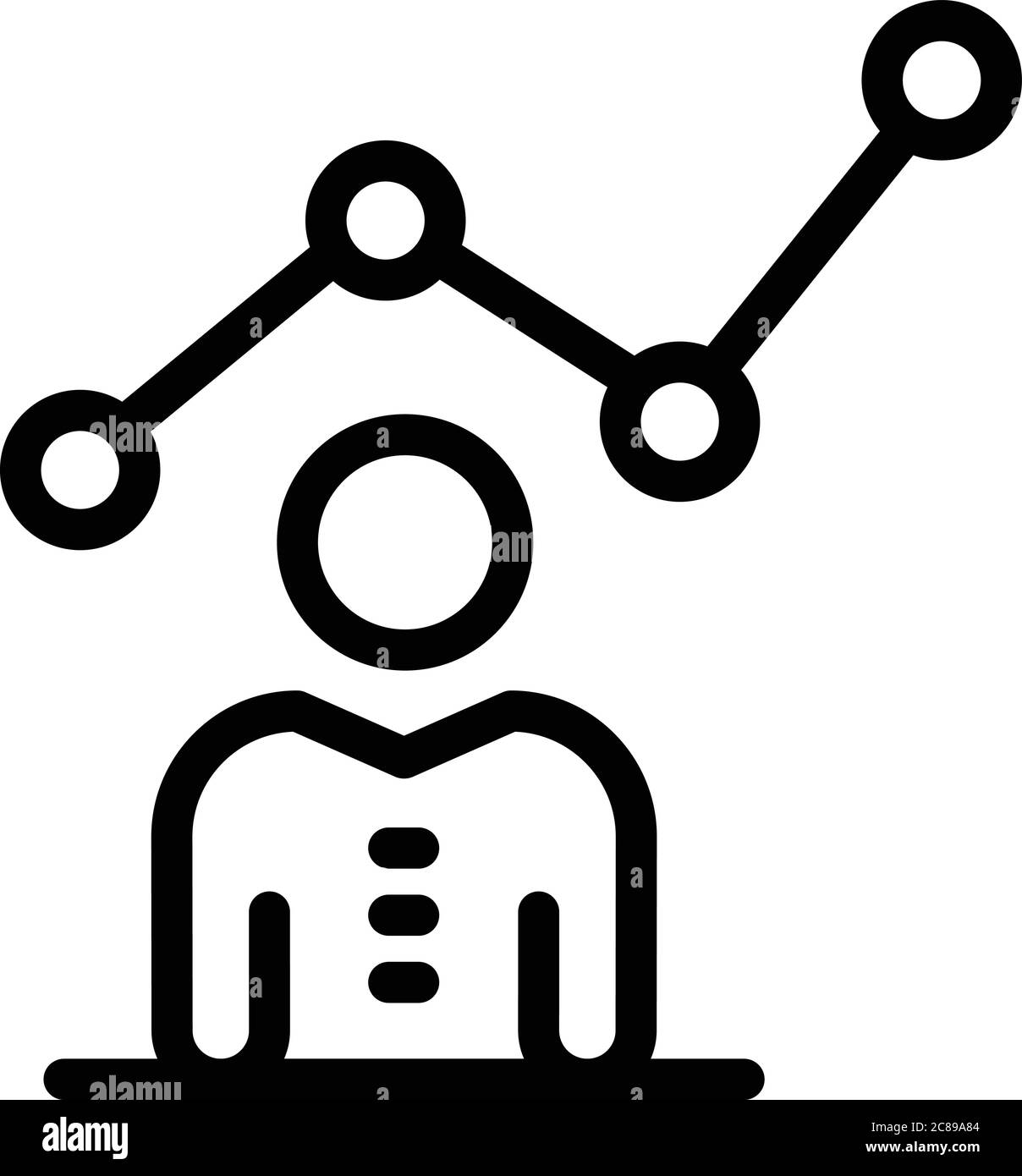 Broker graph work icon, outline style Stock Vector Image & Art - Alamy